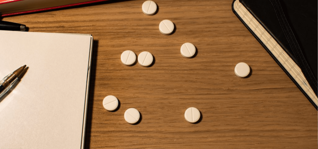 pills on a desk