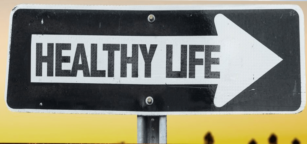 road sign Healthy Life