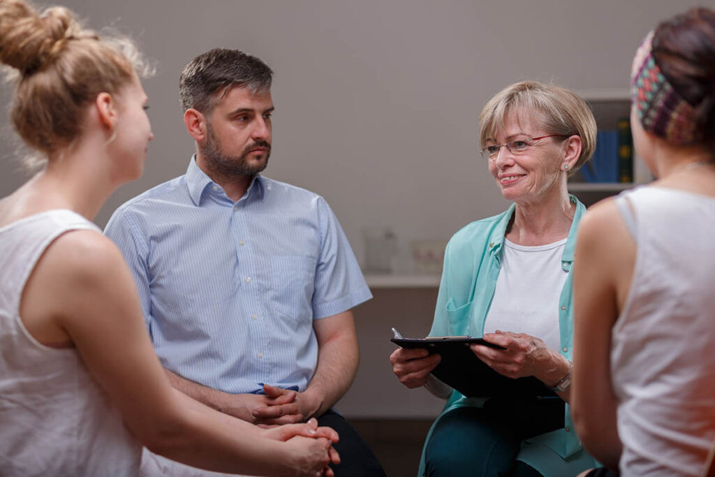 patients in group therapy learning coping skills