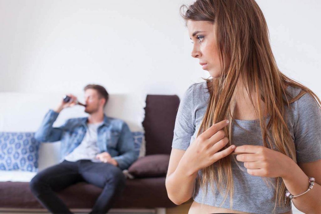 woman worrying her partner is going through the stages of addiction