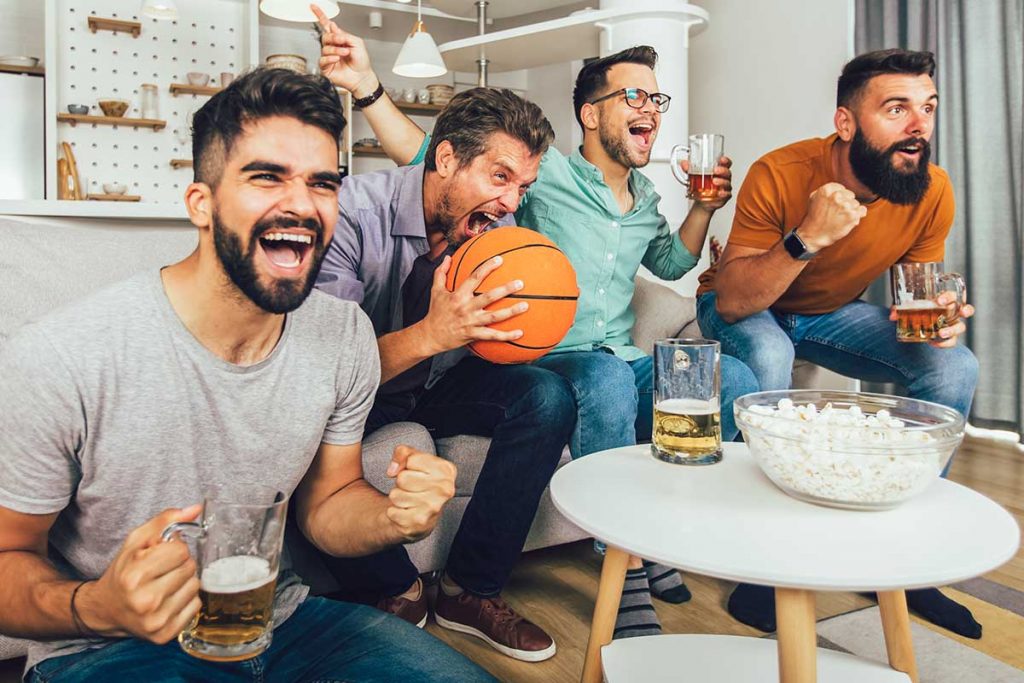 men engage in heavy drinking during march madness